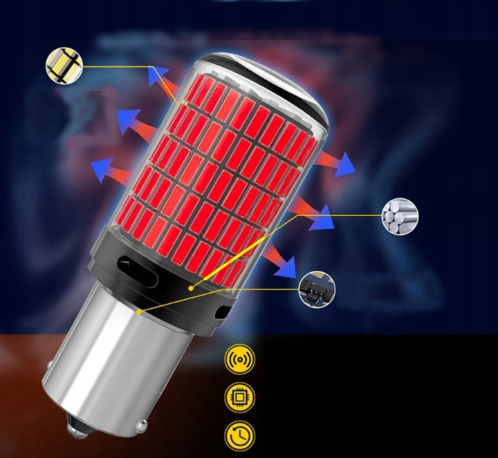 ZAROWKI-LED-P21W-BA15S-1156-CANBUS-CZERWONE-BARDZO-MOCNE-2500LM-150SMD-Podstawa-BA15s.jpg
